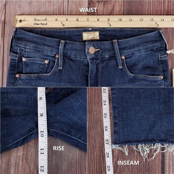 NWT Mother Womens Size 28 The Looker Ankle Fray Girl Crush Denim Jeans $210 - Picture 16 of 16